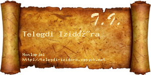 Telegdi Izidóra névjegykártya